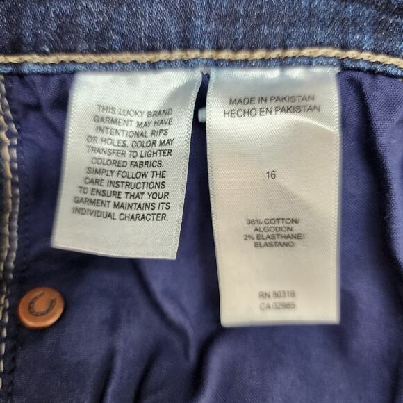 Lucky Brand Stevie Jeans Women 16/33 High Rise Flare Blue Denim Western Cowgirl - Picture 11 of 12